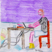Drawing by Francesca Gobbetti, July 2008.