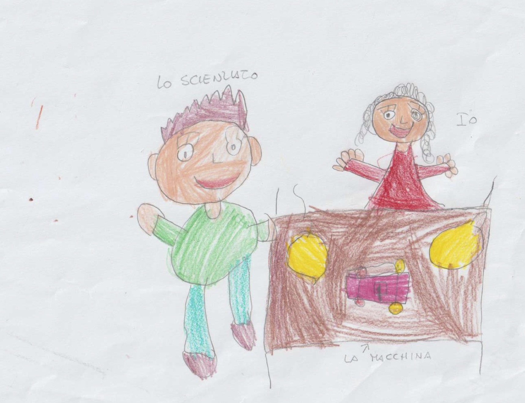 Disegno di un bambino che ha seguito il laboratorio STEM